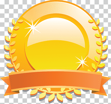 distintivo de ouro com fita distintivo distintivo em branco, amarelo, logotipo png