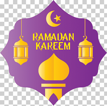 Ramadan Mubarak Ramadan Kareem, Fioletowy, Żółty, Fioletowy, Logo, Godło, Symbol, Odznaka png